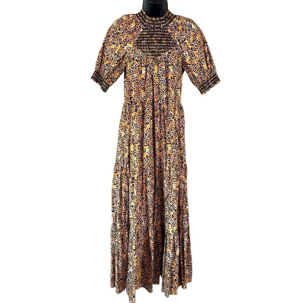 SAYLOR Kirstin Tiered Leopard Print Maxi Dress